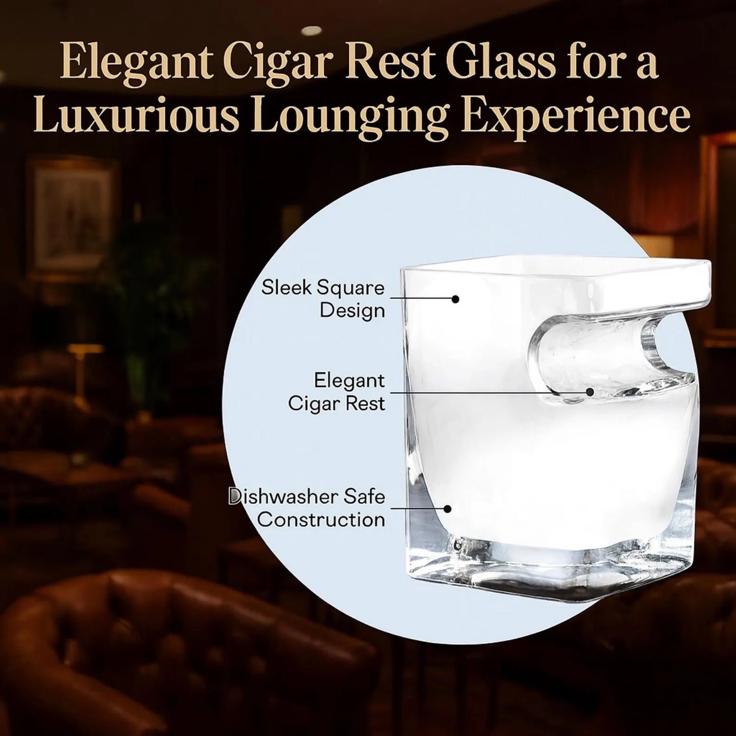 Personalized Cigar Whiskey Glass Gift