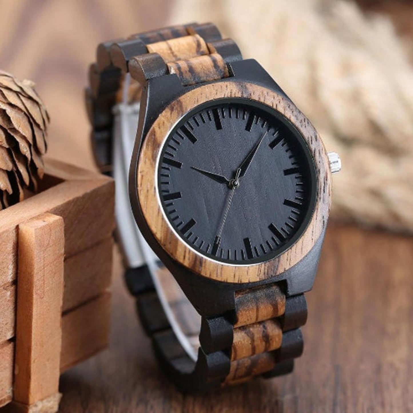 Classic Walnut Wood Watch
